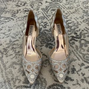 Badgley Mischka Ivory Crystal Pumps